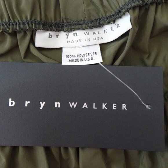 Bryn Walker Side Ruched Pants Women's Plus Size 3X Green Wide Leg Made in USA - Picture 7 of 10